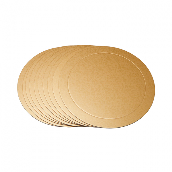 Підкладка під  торт золота  срібна  кругла Ø 26 см ( 10 шт )