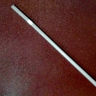 Трубочка пластикова із вигином білого кольору L 21 см ( 100 шт)