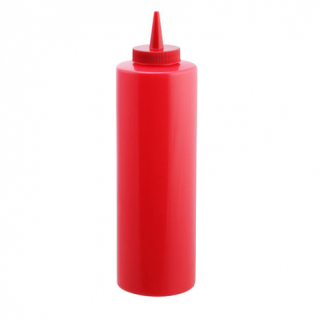 Диспенсер пластиковий для соусів та сиропів червоного кольору V 350 мл (шт)
