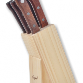 Ножі на дерев'яній підставці (набір 6 шт )