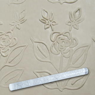 Качалка текстурна акрилова "Троянда  на гілочці" L 21 см (шт)