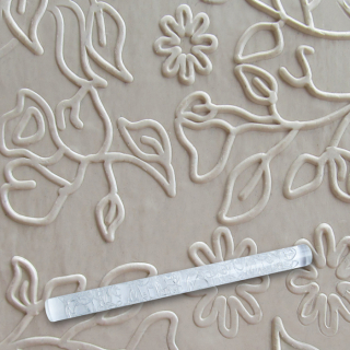 Качалка текстурна акрилова "Квіти на гілочці з завитками" L 29 см (шт)