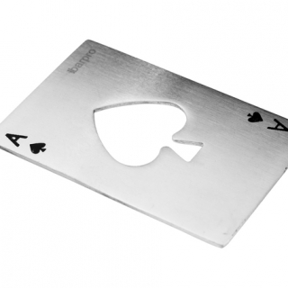 Відкривачка нержавіюча у формі гральної картки 9 х 5 см (шт)