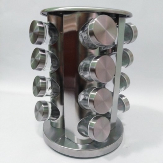 Органайзер Анис для спецій нержавіюча сталь на 16 скляних ємностей Н 27 см ( шт )